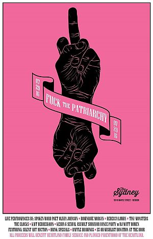 fuck the patriarchy sydney event poster